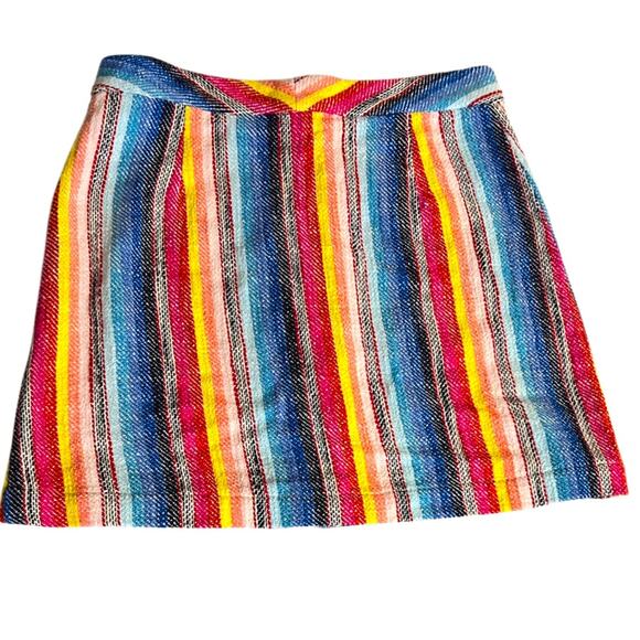 Laundry by Shelly Seagal Color Striped Mini Skirt Size 4 - Picture 6 of 7